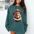 Capybara Bookworm Rodent Reading a Book Comfort Colors Sweatshirt Chalky Mint