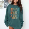 Cat & Book Art For Men Women Cat Librarian Novel Book Lover Comfort Colors Sweatshirt Chalky Mint Cat & Book Art For Men Women Cat Librarian Novel Book Lover Comfort Colors Sweatshirt Chalky Mint