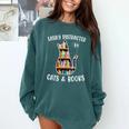 Cat Lover Tee Women Book Lover Reading Librarian Read Comfort Colors Sweatshirt Chalky Mint