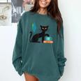 Cat Midcentury With Book And Coffee Atomic Age Mid Century Comfort Colors Sweatshirt Chalky Mint Cat Midcentury With Book And Coffee Atomic Age Mid Century Comfort Colors Sweatshirt Chalky Mint