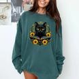 Cat For Women Book Lover Cute Cat And Book Comfort Colors Sweatshirt Chalky Mint Cat For Women Book Lover Cute Cat And Book Comfort Colors Sweatshirt Chalky Mint