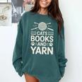 Cats Books And Yarn Crocheter Crocheting Comfort Colors Sweatshirt Chalky Mint Cats Books And Yarn Crocheter Crocheting Comfort Colors Sweatshirt Chalky Mint