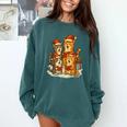 Cats Reading Books Christmas Tree Comfort Colors Sweatshirt Chalky Mint