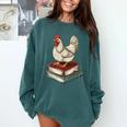 Chicken Books Back To School First Day Of School Boys Girls Comfort Colors Sweatshirt Chalky Mint Chicken Books Back To School First Day Of School Boys Girls Comfort Colors Sweatshirt Chalky Mint