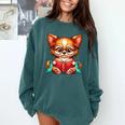 Chihuahua Reading a Book Dog Comfort Colors Sweatshirt Chalky Mint