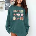 Christmas Book Lover Reading Reader Men Women Kids Xmas Comfort Colors Sweatshirt Chalky Mint