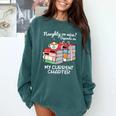 Christmas Book Lovers Naughty Or Nice Comfort Colors Sweatshirt Chalky Mint