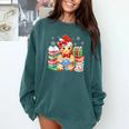 Christmas Gingerbread Man Reading Book Snowflake Teacher Comfort Colors Sweatshirt Chalky Mint Christmas Gingerbread Man Reading Book Snowflake Teacher Comfort Colors Sweatshirt Chalky Mint