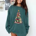 Christmas Tree Of Books For Readers And Librarians Comfort Colors Sweatshirt Chalky Mint Christmas Tree Of Books For Readers And Librarians Comfort Colors Sweatshirt Chalky Mint