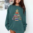 Christmas Tree Made Of Books Librarian Reader Holiday Comfort Colors Sweatshirt Chalky Mint Christmas Tree Made Of Books Librarian Reader Holiday Comfort Colors Sweatshirt Chalky Mint