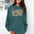 I Closed My Book To Be Here Book Lovers Library Reading Comfort Colors Sweatshirt Chalky Mint