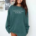 I Closed My Book To Be Here Premium Tri-Blend Comfort Colors Sweatshirt Chalky Mint