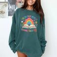 Color Our World Summer Reading 2025 Rainbow Art Book Comfort Colors Sweatshirt Chalky Mint