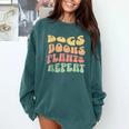 Colorful Dogs Books Plants Repeat Comfort Colors Sweatshirt Chalky Mint