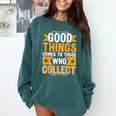 Comic Book Collector Meme Quote Comfort Colors Sweatshirt Chalky Mint