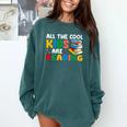 All The-Cool Kids Are Reading Teacher Book Lover Librarian Premium Comfort Colors Sweatshirt Chalky Mint