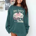 Coquette 100 Days Of Bows Books Reading 100th Day Of School Comfort Colors Sweatshirt Chalky Mint Coquette 100 Days Of Bows Books Reading 100th Day Of School Comfort Colors Sweatshirt Chalky Mint