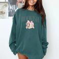 Coquette Bow Book Lover Bookish Coquette Aesthetic Reading Comfort Colors Sweatshirt Chalky Mint