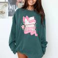 Coquette Reading Book Lover Pink Bow Bookish Mom & Daughter Comfort Colors Sweatshirt Chalky Mint Coquette Reading Book Lover Pink Bow Bookish Mom & Daughter Comfort Colors Sweatshirt Chalky Mint