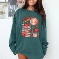 Coquette Teacher School Supplies Bows Books Globe Apple Cute Comfort Colors Sweatshirt Chalky Mint