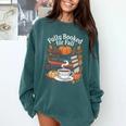 Cozy Autumn Books Fully Booked For Fall Books Pumpkin Comfort Colors Sweatshirt Chalky Mint Cozy Autumn Books Fully Booked For Fall Books Pumpkin Comfort Colors Sweatshirt Chalky Mint