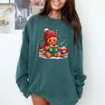 Cozy Gingerbread Christmas Reading Book Xmas Snowflakes Fall Comfort Colors Sweatshirt Chalky Mint Cozy Gingerbread Christmas Reading Book Xmas Snowflakes Fall Comfort Colors Sweatshirt Chalky Mint