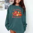 Cozy Readers Book Society Teacher Reading Floral Pumpkin Tee Comfort Colors Sweatshirt Chalky Mint