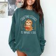 Crafting Stories Is What I Do Reading Writing Book Author Comfort Colors Sweatshirt Chalky Mint