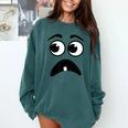 Creepy Face Carrot Halloween Book Character Costume Comfort Colors Sweatshirt Chalky Mint