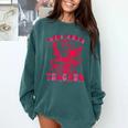 Cupid's Favorite Teacher Valentines Day Heart Book Lover Comfort Colors Sweatshirt Chalky Mint