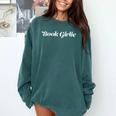Cute Basic Book Girlie Comfort Colors Sweatshirt Chalky Mint