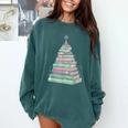 Cute Bookmas Christmas Book Tree Book Lover Teacher Comfort Colors Sweatshirt Chalky Mint Cute Bookmas Christmas Book Tree Book Lover Teacher Comfort Colors Sweatshirt Chalky Mint