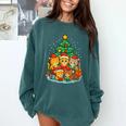 Cute Cats Reading Books Christmas Tree Comfort Colors Sweatshirt Chalky Mint Cute Cats Reading Books Christmas Tree Comfort Colors Sweatshirt Chalky Mint