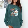 Cute Ghost Book Halloween Spooky Boo School Art Teacher Comfort Colors Sweatshirt Chalky Mint Cute Ghost Book Halloween Spooky Boo School Art Teacher Comfort Colors Sweatshirt Chalky Mint