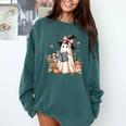 Cute Ghost Reading Book Librarian Book Lover Comfort Colors Sweatshirt Chalky Mint
