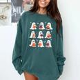Cute Ghost Reading Book Lovers Halloween Ghost Comfort Colors Sweatshirt Chalky Mint