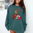 Cute Gingerbread Man Reading Book Nerd Christmas Bookish Comfort Colors Sweatshirt Chalky Mint Cute Gingerbread Man Reading Book Nerd Christmas Bookish Comfort Colors Sweatshirt Chalky Mint