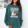Cute Glasses Read Books & Pet My Maltese Lover Comfort Colors Sweatshirt Chalky Mint Cute Glasses Read Books & Pet My Maltese Lover Comfort Colors Sweatshirt Chalky Mint