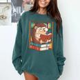Cute Hedgehog Book Nerd Comfort Colors Sweatshirt Chalky Mint Cute Hedgehog Book Nerd Comfort Colors Sweatshirt Chalky Mint
