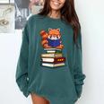 Cute Kawaii Kids Reading Books Glasses Red Panda Lover Comfort Colors Sweatshirt Chalky Mint Cute Kawaii Kids Reading Books Glasses Red Panda Lover Comfort Colors Sweatshirt Chalky Mint