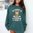Cute Otter Reading Book Lover Sea Otters Animal Lover Comfort Colors Sweatshirt Chalky Mint Cute Otter Reading Book Lover Sea Otters Animal Lover Comfort Colors Sweatshirt Chalky Mint