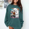 Cute Polar Bear Is Reading a Book Reading Polar Bear Comfort Colors Sweatshirt Chalky Mint