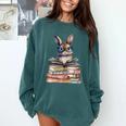Cute Reading Bunny With Glasses Books Bookworm Reader Book Premium Tri-Blend Comfort Colors Sweatshirt Chalky Mint Cute Reading Bunny With Glasses Books Bookworm Reader Book Premium Tri-Blend Comfort Colors Sweatshirt Chalky Mint