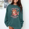 Cute Reading Outfit Book Lover Tee For Women Who Read Comfort Colors Sweatshirt Chalky Mint