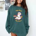 Cute Xmas Book Lover Penguin Reading Cosy Days Cosy Reads Comfort Colors Sweatshirt Chalky Mint
