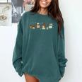 Dachshund Book Lover Reading Wiener Dog 100 Days Of School Comfort Colors Sweatshirt Chalky Mint