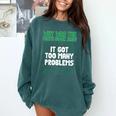 Dad Joke Why Was The Math Book Sad Pun Dad Jokes Comfort Colors Sweatshirt Chalky Mint