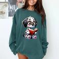 Dalmatian Reading a Book Dog Comfort Colors Sweatshirt Chalky Mint