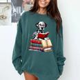 Dalmatian Reading Books Matching Bookworm Readers Librarian Comfort Colors Sweatshirt Chalky Mint