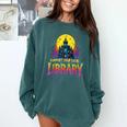 Death Gothic Support Your Local Library Lovers Book Comfort Colors Sweatshirt Chalky Mint